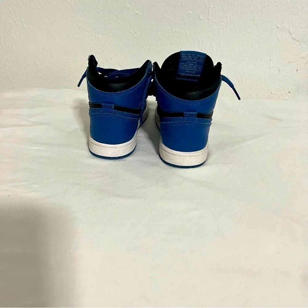 Jordan Air 1 Retro High OG (PS) 13c ‘Dark Marina Blue' Blk/Wht AQ2665-404 EUC